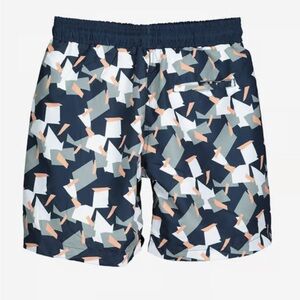 Vestige Geometric Print Swim Shorts NWT Navy Size Large